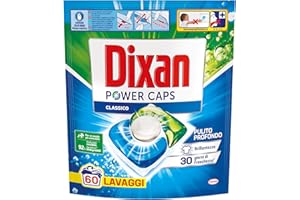 Dixan Power Caps Classico, Detersivo Lavatrice in Capsule, 60 capsule (lavaggi)