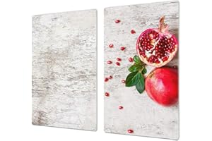 CONCEPT CRYSTAL ORIGINALE tagliere in VETRO temperato – Copri-piano cottura a induzione –Tagliere pezzo UNICO (60x52 cm) o DUE pezzi (30x52 cm ognuno); 60D02