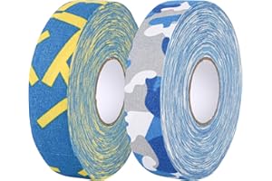 Jupsk 2 Pack Hockey Stick Tape, Self-Adhesive Hockey Grip Tape Non-Slip Protection Tape Cloth Hockey Tape Protective Tape For Sports