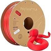 Polymaker Mat PLA Filament 1.75 mm Kırmızı, 1 kg Karton Makara PLA Filament 1.75 - PolyTerra PLA 3D Yazıcı Filament, 3D Filam