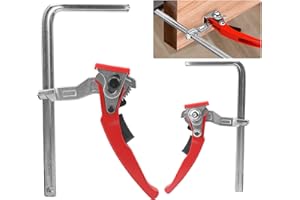 BIGP Hebelzwinge, Tischzwinge, Schnellspanner - 2 Stück Ganzstahl Zwingen mit 160mm Kapazität und 60mm Kehlentiefe für Schleifen und Schneiden