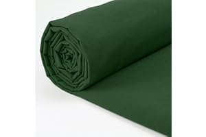 A-Express 100% Cotton Fabric - 60 Inch 150cm Wide - Plain Cotton Fabric by The Metre - Ideal for Quilting, Sewing, Dressmaking, Curtain Linings, Totes, Bedding, Pillowcases - Dark Green 0.5 Metre
