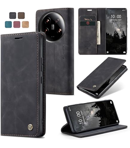 SEAHAI Coque Pour Honor X7b / Honor 90 Smart 5G Étui Portefeuille, Mignon Chat Embossée Premium PU Cuir Flip Antichoc Housse Avec Support/RFID Blocage /Fentes Pour Cartes, Noir