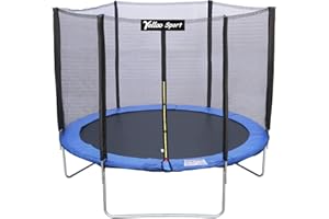 Yelloo Sport Trampolino Elastico Diametro 245 cm Blu da Giardino per Bambini - Certificato CE TUV GS - Tappeto Salto per Casa e Giardino
