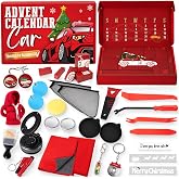 RYJJEEST 2026 Car Advent Calendar for Men, 24 Car Accessories &amp; Gadgets with Mobile Stand, Snow Shovel, Keychain and Safety A