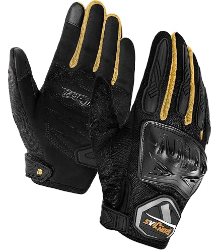 Gants De Moto Respirants Avec écran Tactile - Protection Renforcée Aux Articulations - Pour Hommes Et Femmes - Tailles Réglables