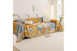 VanderHOME Copridivano Traspirante, Copridivano Estivo, Coperta da Divano Morbida e Accogliente, Copridivano Antigraffio Gatto,Copriletto Leggero Multiuso 180 * 150cm-Luci e ombre dei fiori