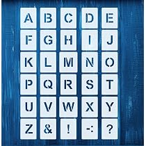 A4 Schablone Alphabet Buchstaben Satz A - Z Groß - BF411