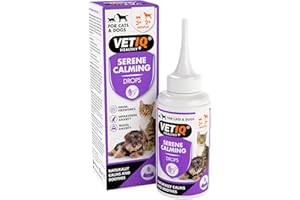 VETIQ Serene Calming Natural Solution Drops For Cats & Dogs, Helps With Separation Anxiety, Noise Phobias, Travel & Hyperactivity, 100 ml