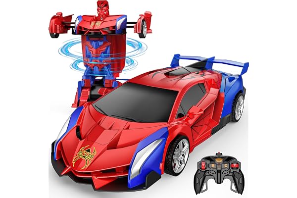 Braxel Voiture Telecommandé Enfant, 2 en 1 Robot Jouet Enfant 3 4 5 6 7 8 Ans Garçon, 2.4GHz Transformable Voiture Cadeau Garcon Fille 3-9 Ans, RC Radiocommandee Jouet Cadeaux de Noël Enfants 2025