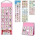 Sydzkjyxgs Visual Timetable for Kids 96 PECS Cards Daily Routine Chart 2 in1 Autistic Children Now and Next Board Learning Aids Tool, Support Communication for Kids Autism Preschool ADHD ASD