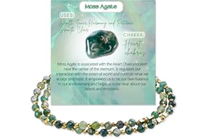 Farfume Bracelet Femme de Pierre Naturelle Perles, Cristal 4mm Perle Pierres Précieuses Bijoux Femme Cadeau