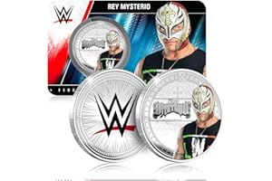 FANTASY CLUB Re Mysterio WWE 32 mm Moneta da collezione ufficiale – Omaggio al Maestro del 619 e Leggenda della lotta aerea – Edizione limitata per fan e collezionisti
