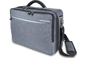 Elite Bags Street'S Maletín de Asistencia Domiciliaria, Diseño Moderno y Práctico, Negro/Gris, 40 x 30 x 16 cm