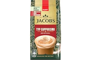 ‎JACOBS Jacobs Typ Cappuccino Original, Getränkepulver mit löslichem Bohnenkaffee, Instant Kaffee, für 25 Getränke, 290 g