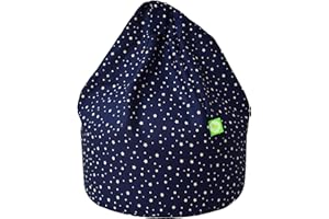 BeanLazy ® 100% Cotton Large Navy Stars Bean Bag Wtih Filling