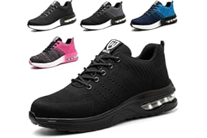 Eivaza Chaussures de sécurité Chaussures de Travail légères Chaussures Sportives à Bout en Acier Baskets Respirantes avec Embout en Acier Hommes ou Femmes Taille 35-46