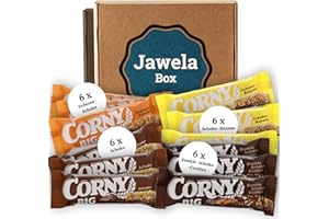 Corny Mix Box - 24 Riegel - 24x50g Corny BIG - Jawela Box - Müsliriegel - Haferriegel - Nussriegel - Schokoriegel - Snack (24 Riegel)