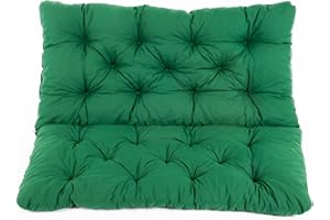 AMBIENTEHOME Meerweh Coussin Haut Dossier pour de Banc de Jardin HANKO, 2 Sièges, ca. 100 x 98 x 8 cm, Ton Vert, 100x98x8 cm