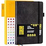 2021 Productivity Planner by GoalsSpace - 365 Daily to Do List Notebook - Japanese Method Journal for Achievements - PU Leath