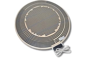 ALPER SRL Alper - Película calefactora para espejos, StopVapor diámetro 500 mm 40 W 230 V, antivaho y adhesiva para calefacción eléctrica de poliéster, anticondensación, anti niebla, Lámina de Calefacción