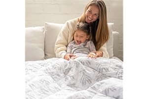 aden + anais™ Embrace beschwerte Decke fürs Wohnzimmer, Gewichtete Decke für Kinder oder Erwachsene, 1.8Kg, Familiendecke mit Glasperlen, hypoallergene Baumwollpopeline, 152x177cm, zenith