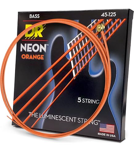 Corde Per Basso DR String NBB-40 Neon Blue - Set Lite 40-100, Rivestimento Neon, Reattive Alla Luce UV