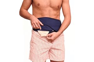 SIIL Ceinture de stomie | Ceinture de maintien pour stomie | Housse pour sac de stomie Poche intérieure Sport & Natation | Pochette pour stomie | XX-Large