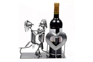 YVAN MOINS CHER YVANMOINSCHER Decoration Porte Bouteille Amoureux en Métal Humoristique Fabrication Artisanale Ideal pour Un Cadeau, Départ en Retraite, Noel, Anniversaire,St Valentin, Invitation
