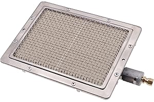 METER STAR Gas propano barbecue barbecue bruciatore di ricambio parte di riparazione elemento riscaldante a infrarossi (220 x 170 mm)