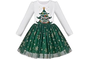 Sunny Fashion Robe Fille Manche Longue Tutu Jupe Nœud Papillon Partie 6-12 Ans