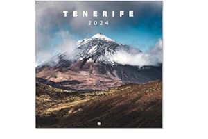 Grupo Erik Tenerife Wall Calendar 2024 12" x 12" | 12 Month Planner | Square Wall Calendar 2024 | Family Planner Calendar 2024 | Spain Calendar 2024 | + 4 Bonus Months