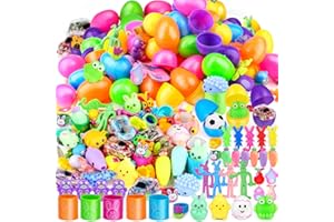 AMY & BENTON Amy&Benton 50 Uova di Pasqua Decorative & Giocattoli Gadget Festa Compleanno, Regalini Fine Festa Compleanno, Decorazioni Pasquali, Pinata Giocattoli Assortiti Regalo Bambini Bambino.