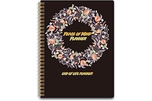 RUKAR End of Life Planner - Final Arrangements When I Die Book Planner Organizer Notebook for Beneficiary Info, Last Wishes,Death Planner Organizer