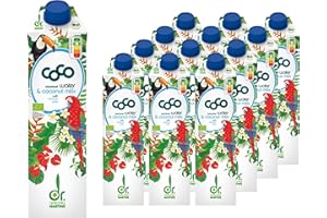 ‎DR. ANTONIO MARTINS Dr. Antonio Martins - Bio Coco Water & Cocomilk I Erfrischendes & Natürliches Kokoswasser mit Kokosmilch I Vegan I Bio (12x 1000 ml)