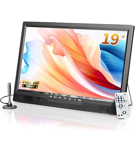 thumbnail image 2 of Desobry 10.5" Small Flat Screen Portable TV With Antenna ATSC Tuner, Kitchen TV 2 of 11