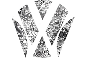 FINEST FOLIA Finest-Folia - Decoración para esquinas de Emblema, color blanco y Negro, para Logo parte trasera de Volkswagen Golf 6 VI GTI GTD R Turbo