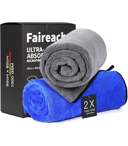 Chiffon Microfibre Séchage Voiture – 40x60 Cm, Double Face épaissi, Super Absorbant – Sans Rayure, Pour Carrosserie, Vitres, Ménage