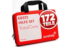 ‎PURAHELP Erste Hilfe Set - 172 Teile für Zuhause, im Büro oder Unterwegs - Reiseapotheke Erste Hilfe Set Kinder