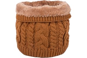 DURINM Cache-Cou Tricoté Homme et Femme Cache-cou Cache-col Tricoté Homme Femme Écharpe Tube Doublure Polaire Hiver pour Ski Moto Bicyclette Escalade