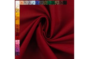 SWAFING Cotton Fabric Plain Colours Standard 100 by Oeko-Tex 50 cm x 150 cm, burgundy