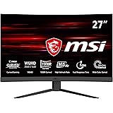 MSI Optix G27CQ4 Curved Gaming Monitor - 27 Inch, 16:9 WQHD (2560 x 1440), 1440p, 2K, VA, 165Hz, 1ms, 1500R, FreeSync Premium