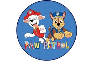 Herding Paw Patrol round rug, Ø 80 cm, side: 100% polyamide