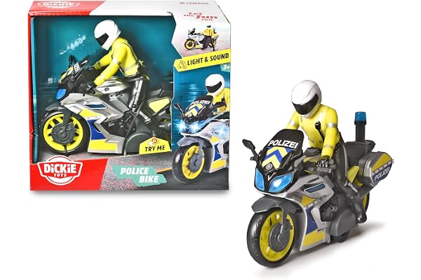 Dickie 203712018026, SOS Moto de Police 17 cm, Pologne, à partir de 3 Ans