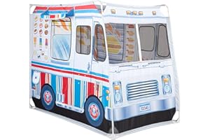 Melissa & Doug Tienda de campaña para jugar, Camión de comida para niños, Juguetes de Imitación,Carpa para niños, Juego creativo, Regalo para niños y niñas de 3 4 5 6 7 años