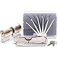 7-Pieces Lock Picking Set with Transparent 2-in-1 Training Lock by LockCowboy. Cool Gadgets for Men and a Bonus EGuides for Beginner and Pro Locksmiths
