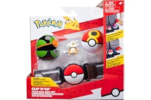 JAZWARES Pokémon Ensemble pour Ceinture Clip'n'Go Repeat Balll, Dusk Ball & Osselait