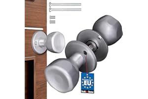 KOTARBAU® Maniglia Porta Interna - Pomello Girevole - ZnAl - 45x45 mm - Argento - Maniglie Porte Interne - Pomelli - Pomolo Porta - Ergonomici - Design Moderno