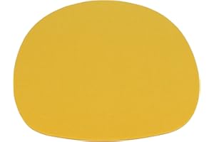 7even Filz Auflage Ovale Filzmatte 4mm Filz-Auflage-Polster Premium Exklusiv ideal für viele Klassiker Sidechairs (35,5 x 39, Gelb)