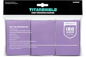 TitanShield 150 fundas para cartas coleccionables de tamaño estándar, color lavanda, para Magic The Gathering MTG, colección de béisbol, Dropmix